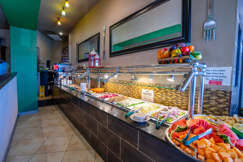 Buffet section at Sababa Mediterranean Cuisine